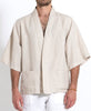 2340 B Natural Linen Bruce Lee Shirt