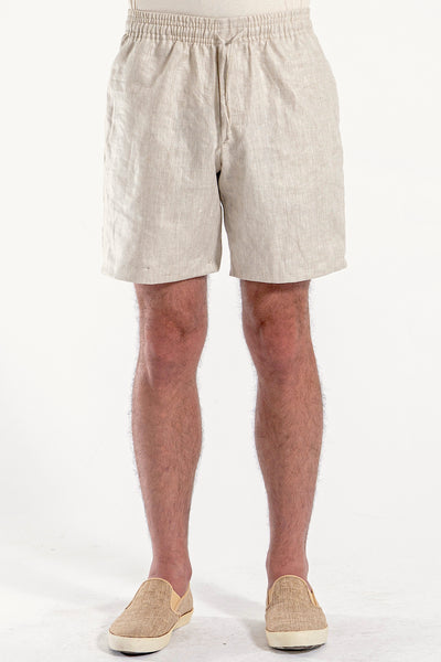2344B  Cotton/ Linen Drawstring Bermuda " Natural "