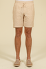 2344C Cotton/Linen Drawstring Bermuda - Light Brown